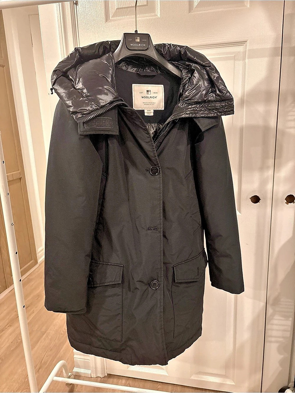 Woolrich Arctic Parka Hooded Puffer Coat Deep Navy XXS